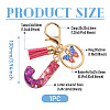 Alloy Resin Butterfly Keychains KEYC-TADJ0002-02G-J-3