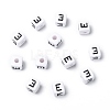 Letter Acrylic European Large Hole Beads X-OPDL-R050-10mm-E-2