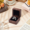 Walnut Wooden Championship Ring Packaging Magnetic Boxes CON-WH0086-245-4