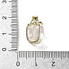 Natural Quartz Crystal Gift Box Charms G-P523-01G-06-3