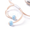 Handmade Dry Pressed Flower Link Bracelet for Girl Women BJEW-C004-01G-3
