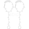 2Pcs Brass Clear Cubic Zirconia Box Chain Bracelets for Women BJEW-BBC0001-09S-1