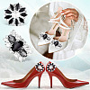 8Pcs 4 Styles Brass Rhinestone Shoe Decorations AJEW-GA0006-98-5