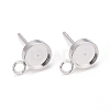 201 Stainless Steel Stud Earring Findings STAS-H410-08S-C-1