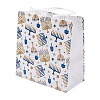 Hanukkah Theme Non-Woven Reusable Folding Gift Bags with Handle ABAG-NH0001-01F-2