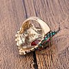 Retro Alloy and Rhinestone Finger Rings FS-WG56BBF-01-4