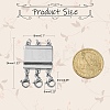 Zinc Alloy Box Magnetic Clasps Converter PALLOY-C159-02P-3