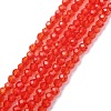 Electroplate Glass Beads Strands GLAA-F079-A-02-1