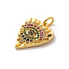 Brass Micro Pave Cubic Zirconia Pendants KK-U033-07G-02-2