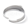 Adjustable 304 Stainless Steel Finger Rings Components STAS-F149-21P-C-4