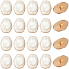 20Pcs 1-Hole Alloy Resin Buttons BUTT-CY0001-21B-1