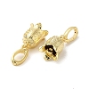 Brass with Cubic Zirconia Charms KK-Q793-04G-2