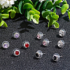 ANATTASOUL 5 Pairs 5 Style Cubic Zirconia Diamond Stud Earrings EJEW-AN0004-30-7