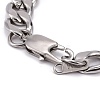 Unisex 304 Stainless Steel Cuban Chain Necklaces NJEW-JN03489-02-3