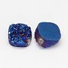 Electroplated Natural Druzy Quartz Crystal Beads G-G888-03A-2
