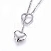 304 Stainless Steel Lariat Necklaces NJEW-O104-04P-1