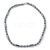 Non-Magnetic Synthetic Hematite Beaded Necklaces NJEW-J058-04-1