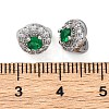 Brass Micro Pave Cubic Zirconia Clasps KK-Z089-08P-3