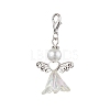 Wedding Season Angel Glass Pearl & Acrylic Pendant Decorations HJEW-JM01923-01-1
