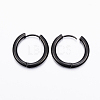 304 Stainless Steel Huggie Hoop Earrings LS-EJEW-F111-20mm-B-2