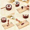 Brass Wax Seal Stamps with Rosewood Handle AJEW-WH0412-0148-3