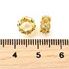 Column Brass Micro Pave Cubic Zirconia European Beads KK-L230-08G-02-2