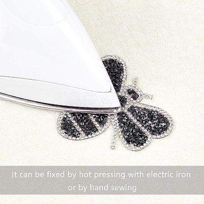 Rhinestones Sew on/Iron on Patches DIY-FG0001-38-1