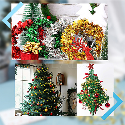 4Pcs PVC Sparkly Star Metallic Garland with Iron Wire DIY-SP0002-74B-1