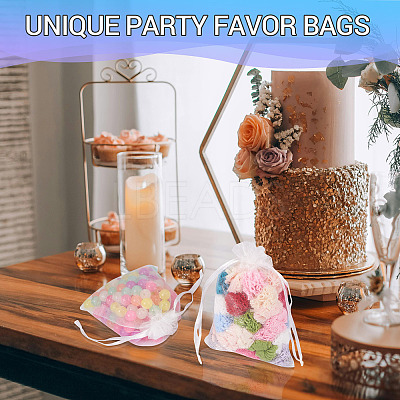 50Pcs Organza Bags Jewellery Storage Pouches Wedding Favour Party Mesh Drawstring Gift OP-TA0001-16E-1
