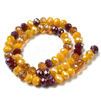 Glass Beads Strands EGLA-A034-M8mm-22-1