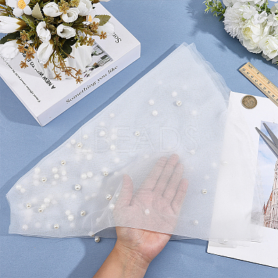 Polyester Gauze Bridal Shawl AJEW-ME0002-74A-1