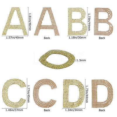 Glitter Hotfix Rhinestone Iron on Patches DIY-WH0183-09A-1