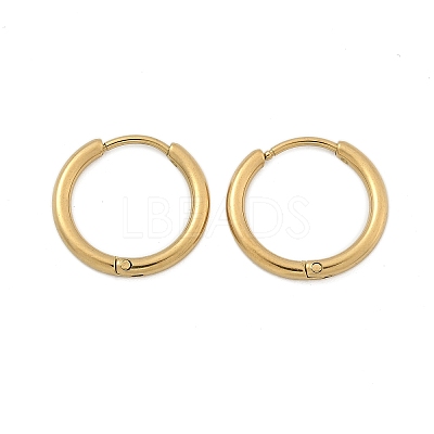 Ion Plating(IP) 304 Stainless Steel Huggie Hoop Earrings X-EJEW-F111A-17mm-G-1