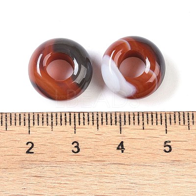 Natural Agate European Beads G-G740-14x8mm-36-1