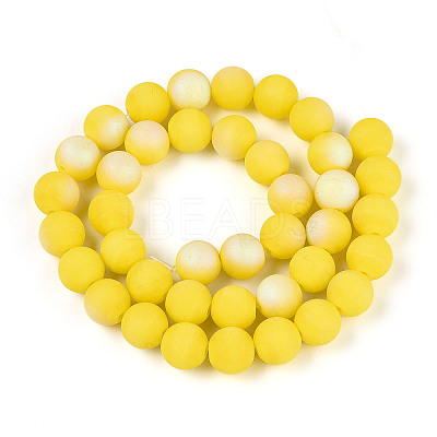 Frosted Opaque Glass Beads Strands LS-GLAA-T032-P10mm-MBB16-1