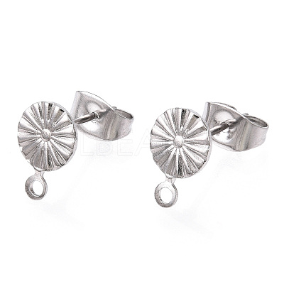 Non-Tarnish 304 Stainless Steel Stud Earring Findings STAS-E192-01P-03-1