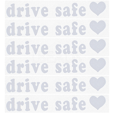 Laser PVC Drive Safe Self Adhesive Car Stickers STIC-WH0013-09A-1
