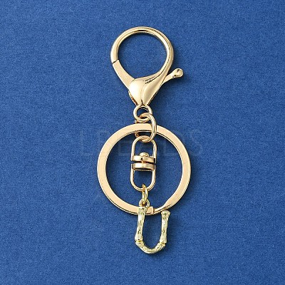 Alloy Initial Letter Charm Keychains KEYC-YW00006-21-1