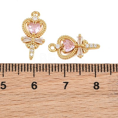 Brass Micro Pave Cubic Zirconia Pendants CU-CBA7392-10G-02-1