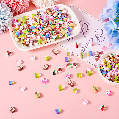 80G Handmade Polymer Clay Beads CLAY-TA0001-63-1