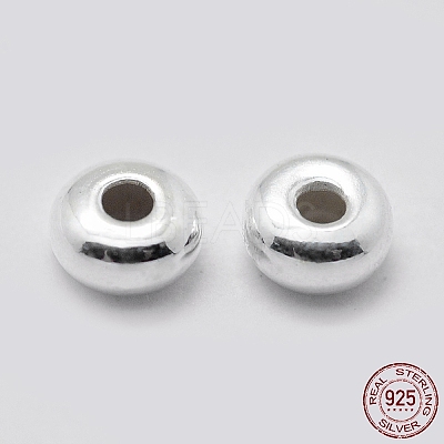 Rondelle 925 Sterling Silver Spacer Beads STER-N013-01D-1
