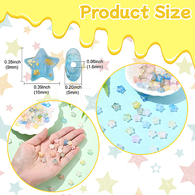 200Pcs Frosted Acrylic Beads FACR-CJ0001-19-1