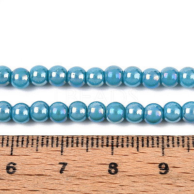 Electroplate Opaque Glass Beads Strands GLAA-T032-P4mm-AB13-A-1