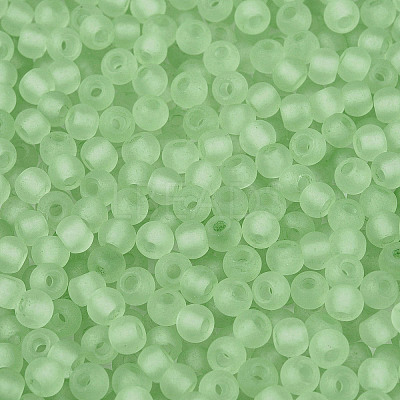 FGB Frosted Transparent Glass Seed Beads SEED-N013-02A-08-1