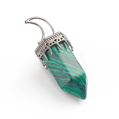 Synthetic Malachite Pointed Big Pendants G-I275-01B-1