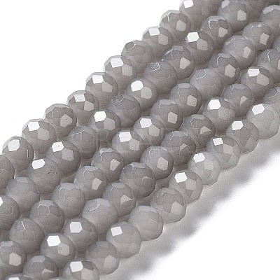 Baking Paint Imitation Jade Glass Bead Strands DGLA-A034-J6MM-A43-1