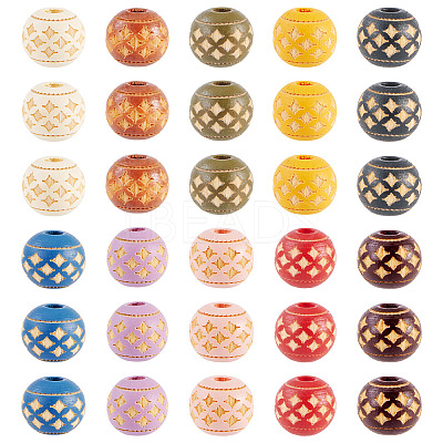 60Pcs Wood Beads WOOD-TA0002-79C-1