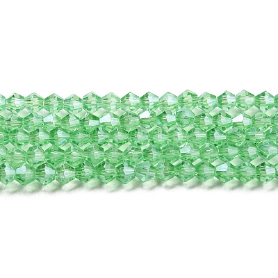 Transparent Electroplate Glass Beads Strands EGLA-A039-T4mm-A24-1