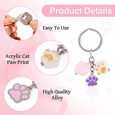 Alloy Enamel & Acrylic Keychain KEYC-TAC00033-1