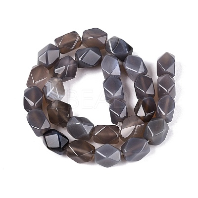 Natural Grey Agate Beads Strands GG-N361-06A-05-1